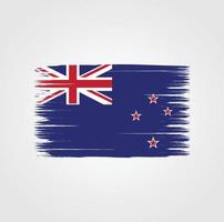 Flag of New Zealand with brush style vector