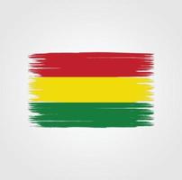 bandera de bolivia con estilo pincel vector