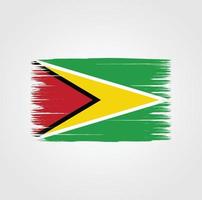 Flag of Guyana with brush style vector