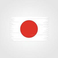 Flag of Japan with brush style vector