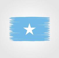 Flag of Somalia with brush style vector