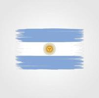 bandera de argentina con estilo pincel vector
