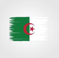 Flag of Algeria with brush style vector