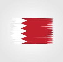 Flag of Bahrain with brush style vector