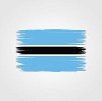 bandera de botswana con estilo de pincel vector