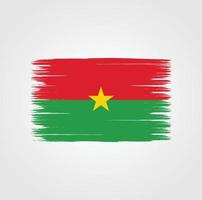 bandera de burkina faso con estilo de pincel vector