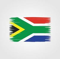 Flag of South Africa with brush style vector