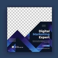 Bsiness Agency for digital marketing banner for social media post template vector