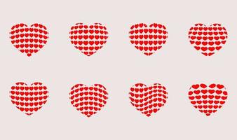 Hearts in the Heart, in Various Forms vector