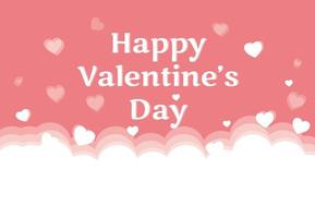 Happy Valentine's Day Greeting Card Vector Illustration