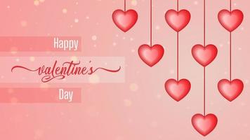 Happy Valentine's day vector artwork created with Heart shape object on gradient background with overlay dots.