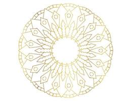 Mandala design with golden pattern, background, flower, traditional vector