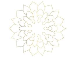 Mandala design with golden pattern, background, flower, traditional vector