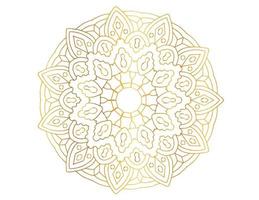 Mandala design with golden pattern, background, flower, traditional vector