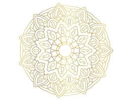 Mandala design with golden pattern, background, flower, traditional vector