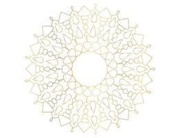 Mandala design with golden pattern, background, flower, traditional vector