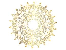 Mandala design with golden pattern, background, flower, traditional vector