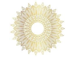 Golden mandala design pattern, background, flower, ornament vector