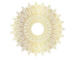 Golden mandala design pattern, background, flower, ornament vector