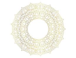 Mandala design with golden pattern, background, flower, traditional vector