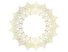 Mandala design with golden pattern, background, flower, traditional vector