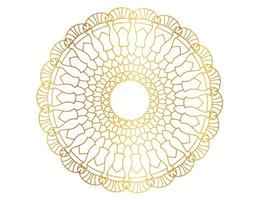 Mandala design with golden pattern, background, flower, traditional vector