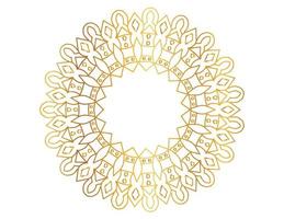 Golden mandala design pattern, background, flower, ornament vector