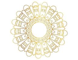 Golden mandala design pattern, background, flower, ornament vector
