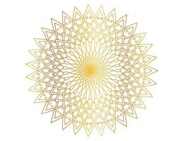 Golden mandala design pattern, background, flower, ornament vector
