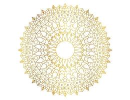 Golden mandala design pattern, background, flower, ornament vector