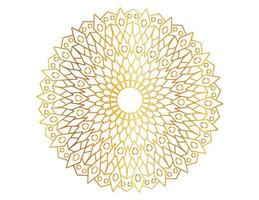 Mandala design with golden pattern, background, flower, traditional vector