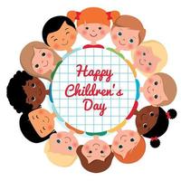 Happy Children Day card vector