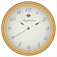 Card with vintage face clock vector