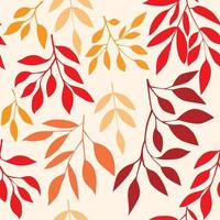 Seamless pattern of autumn leaves vector