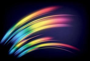 A transparent light leak camera rainbow streak effect. An optical lens rainbow flare effect. vector