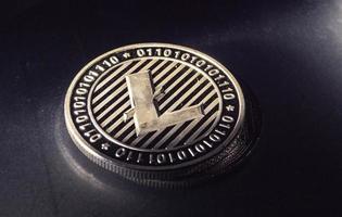 Litecoin digital cryptocurrency coin photo