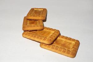 Group of Biscuit on white background. photo