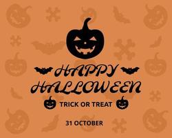 Illustration vector design of Halloween background template