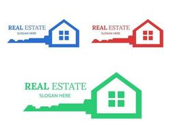 diseño de vector de ilustración de plantilla de logotipo de bienes raíces para negocio o empresa