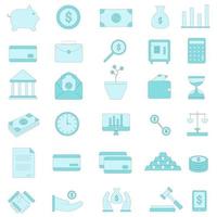 Illustration vector design of business and finance icon set template