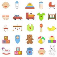 Illustration vector design of baby icon set