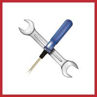 Repair tools icon vector. tool icon vector. setting icon vector. Wrench and screwdriver. support, Service vector