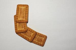 Group of Biscuit on white background. photo