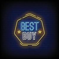 Best Buy Neon Signs Style Text Vector