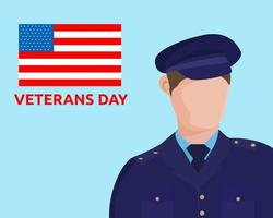 Illustration vector design of veterans day background template