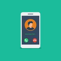 Mobile phone call screen template. Web app ui display template. Vector illustration suitable for many purposes.