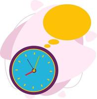 The clock and the cloud of thought. vector