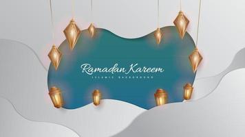 Modern islamic background design suitable for giftcard, banner, postcard, brochure vector