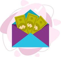 The money envelope icon. Money envelope icon for web design. vector