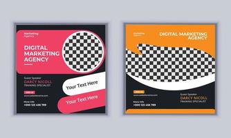 Digital Marketing Agency Banner Design. Business Banner Design. Vector Template. Modern Layout